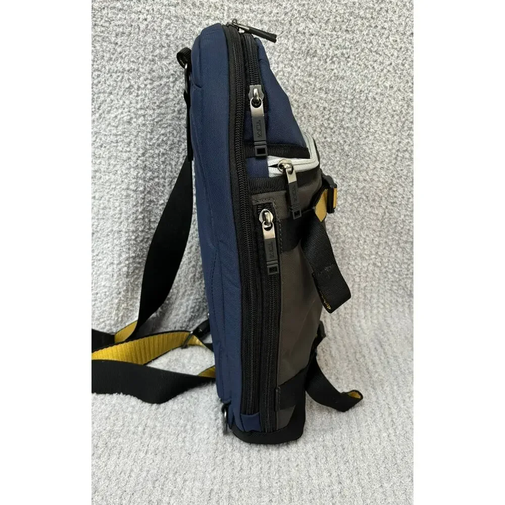 Tumi Abbott Black Blue Nylon Backpack Sling Bag #70267